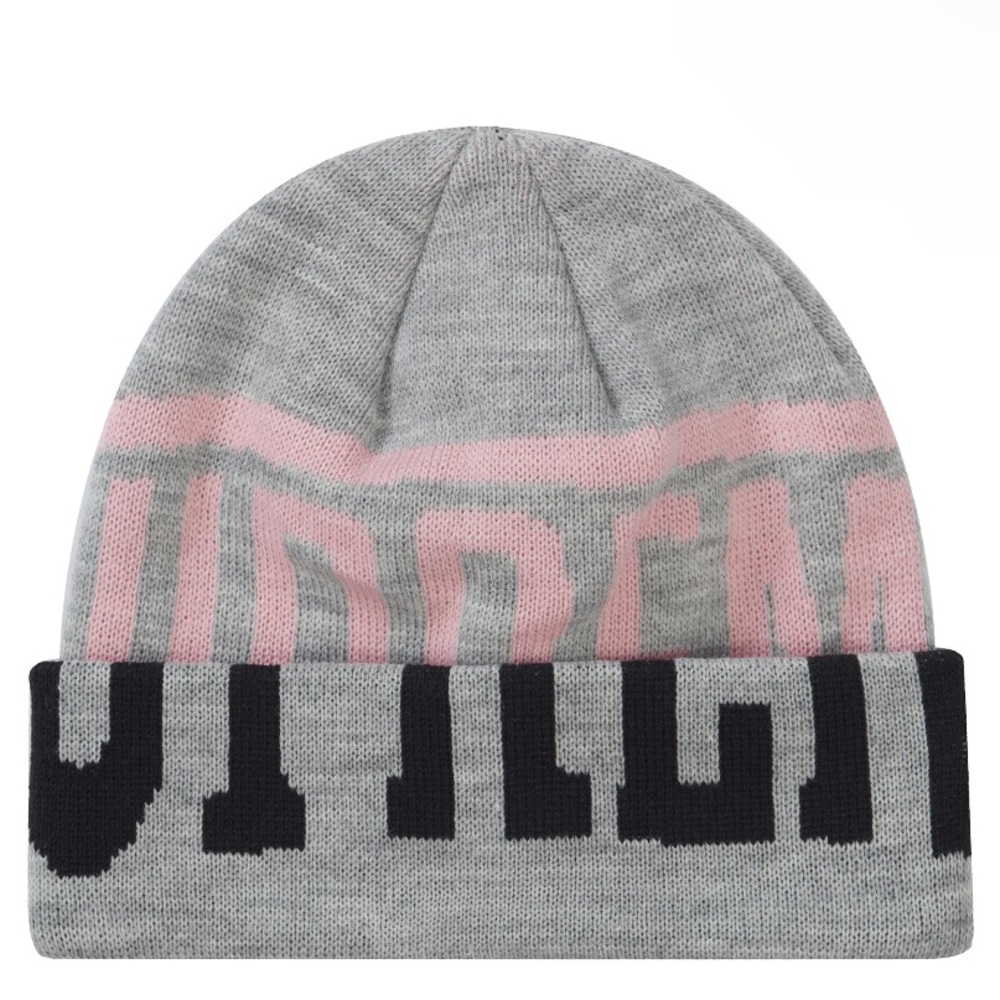 NWT FW21 SUPREME x NEW ERA 2-TONE LOGO BOGO GREY/BLACK/PINK BEANIE KNIT HAT RARE - Picture 3 of 4